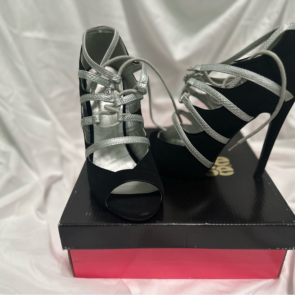 Elegant Black and Silver Heels